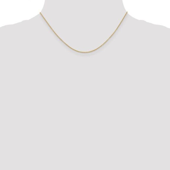 1.2mm, 14k Yellow Gold, Solid Link Cable Chain Necklace, 16 Inch - Picture 2 of 8